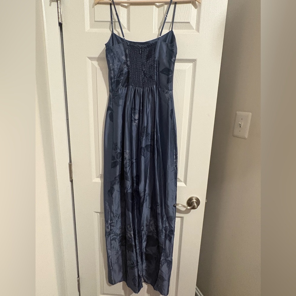 Reformation Blue Silk Floral Dress - Picture 5 of 10